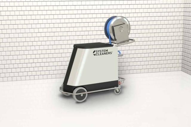 Portable cleaning stations with hose reel by industrial cleaning